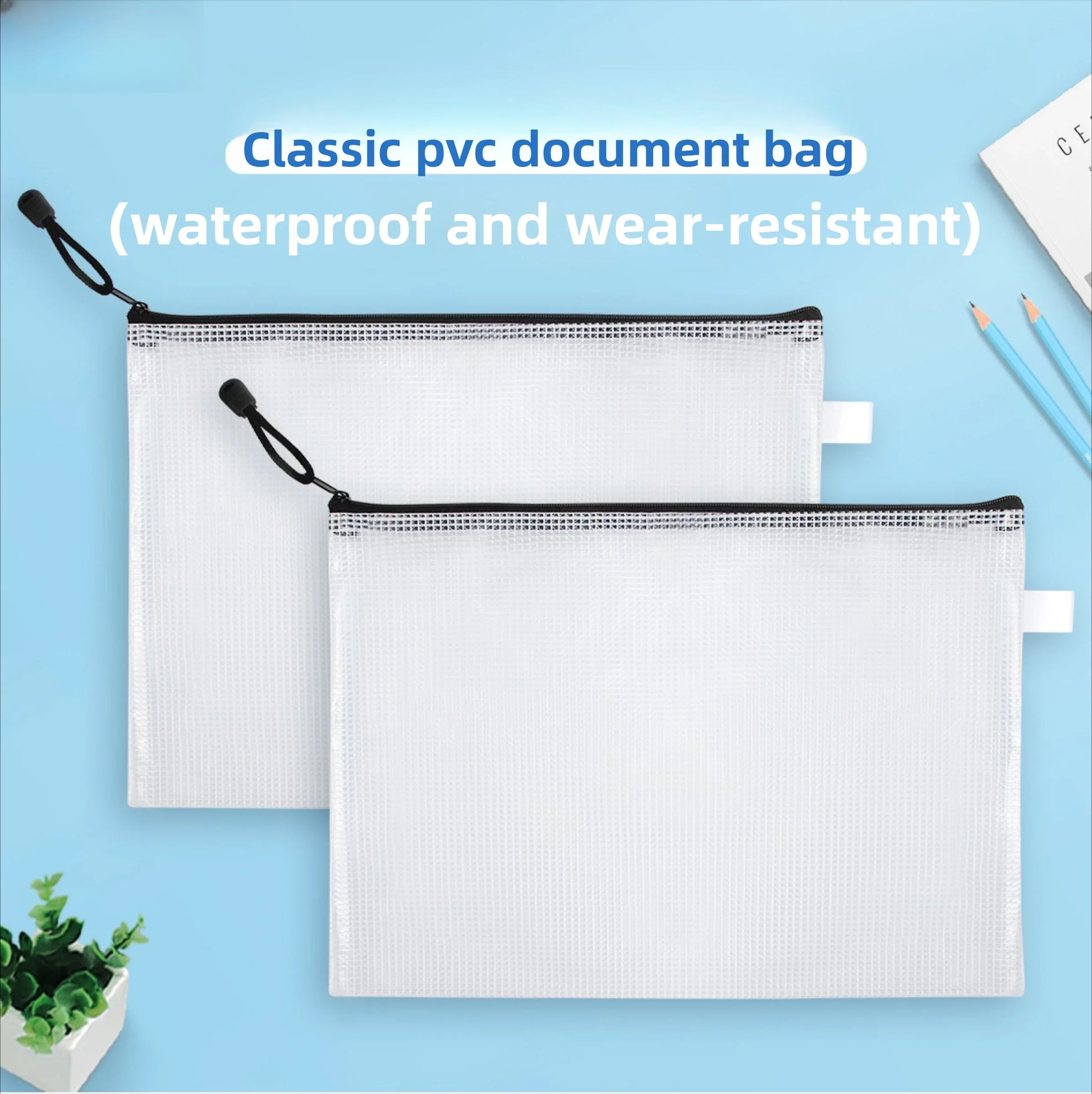 A4 Clear Zipper Pouch – Waterproof Document & Craft Organizer Document Organizer Pouch Peaceful Pleasures Health and Wellness