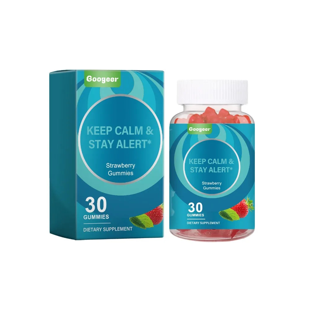 Googeer Strawberry Vitamin C Gummies | Nails & Calm | 30 CT