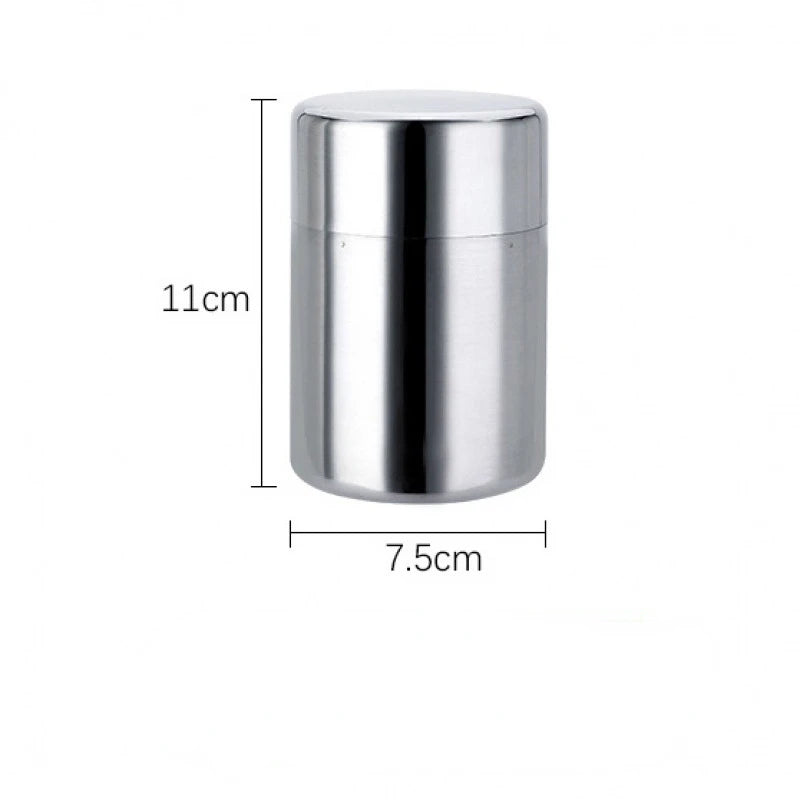 Hot Sale Double Lid Tea Tin 400ml/550ml Stainless Steel Canister Moisture-proof Airtight Tea Can with Inner Lid Tea Caddy Tin Peaceful Pleasures Health and Wellness 400ml