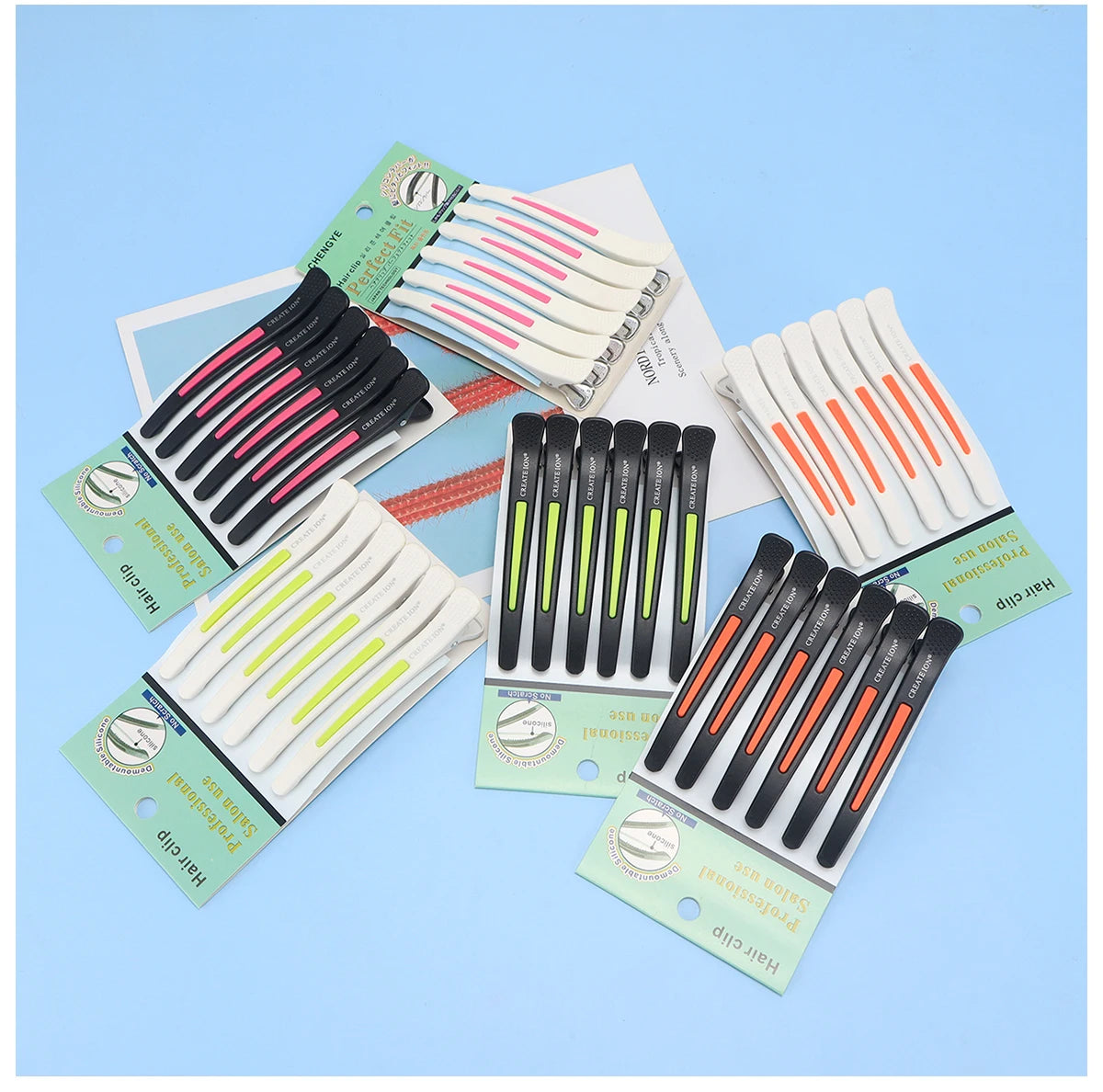 6pcs Hairdressing Traceless Hair Clips Makeup Seamless Clip Barber Haircutting Fixed Tools Salon Styling Hair Barrettes Supplies Peaceful Pleasures Health and Wellness