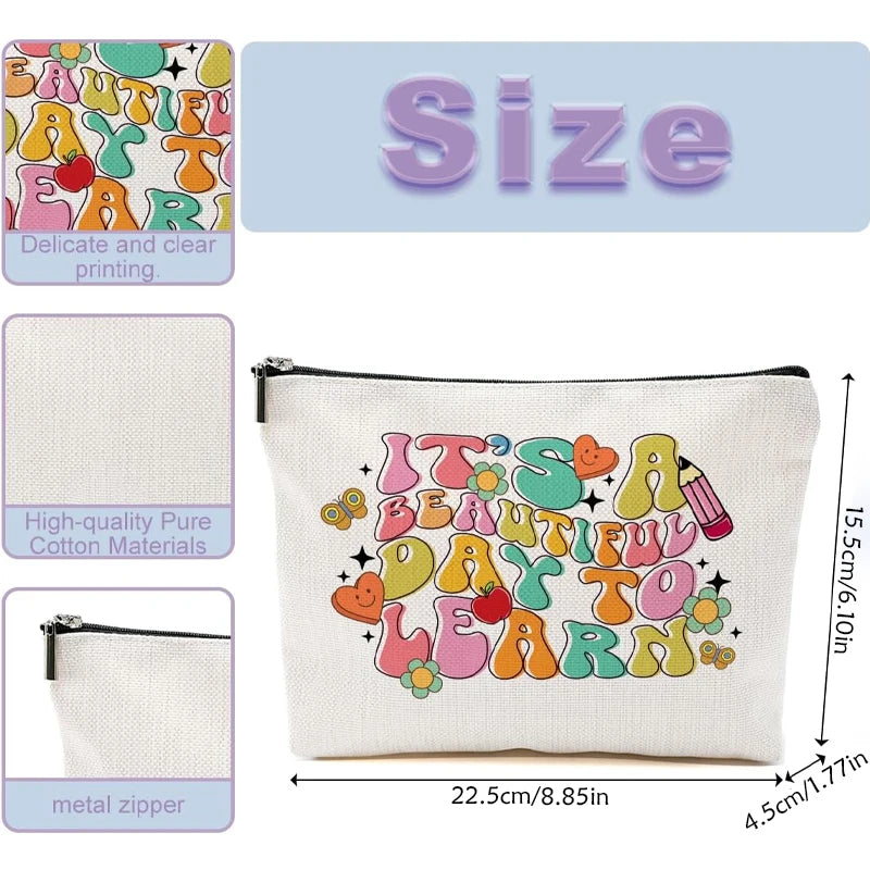 Funny Canvas Makeup Bag | Teacher, Graduation & Retirement Gift
