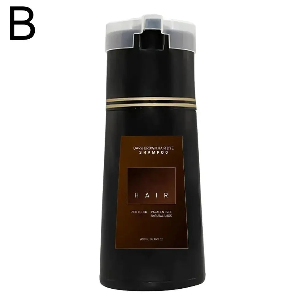 PHANSTA Hair Dye Shampoo Hair Instant Dye Shampoo,Hair Dye Coloring Shampoo For Gray Hair Long Lasting Nourish For Men Wome K7W0 Peaceful Pleasures Health and Wellness B-dark brown CN