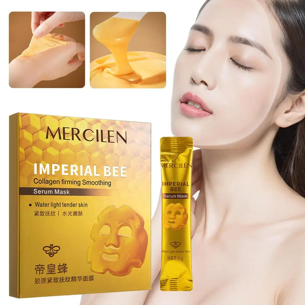 10pcs/Box Bee Peeling Facial Masks Deep Moisturizing Hydrating Peel-Off Face Mask Tearing Masks Peaceful Pleasures Health and Wellness