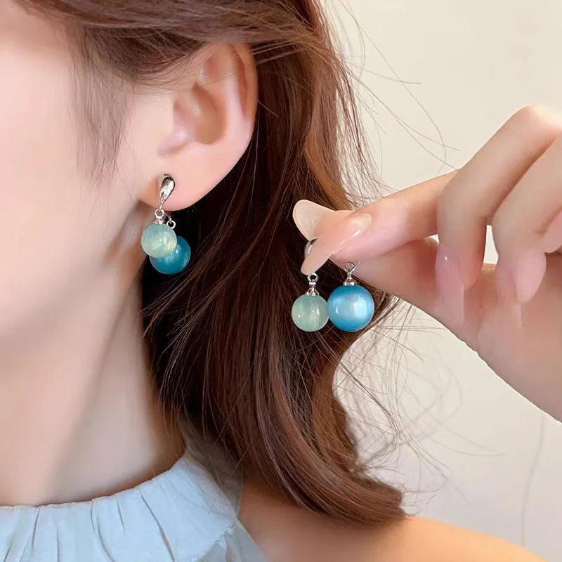 New Fashion Versatile Minimalist Water Drop Pearl Earrings Exquisite Light Luxury Versatile Studs Elegant High Grade Ear Jewelry Peaceful Pleasures Health and Wellness