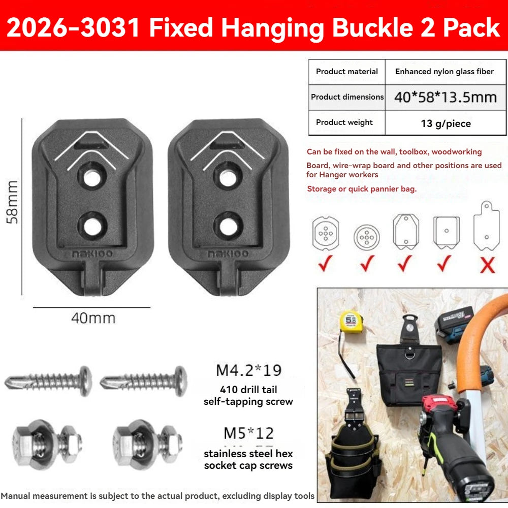 For NAKIOO Quick-hang Wall Female Buckle with Expansion Hook Screw Accessories for Tajima Hook Hardware Tool Parts Peaceful Pleasures Health and Wellness 2pcs