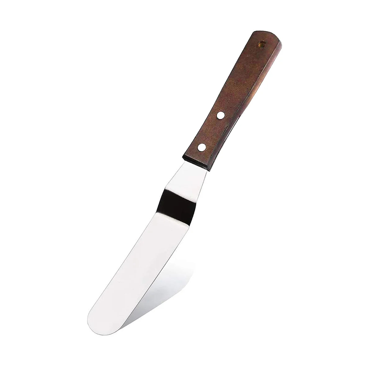 Icing Spatula, Stainless Steel Offset Cake Spatula with Wood Handle, Cake Decorating Spatula for Pizzas, Icing Cakes, Cheese Peaceful Pleasures Health and Wellness 8 Inch