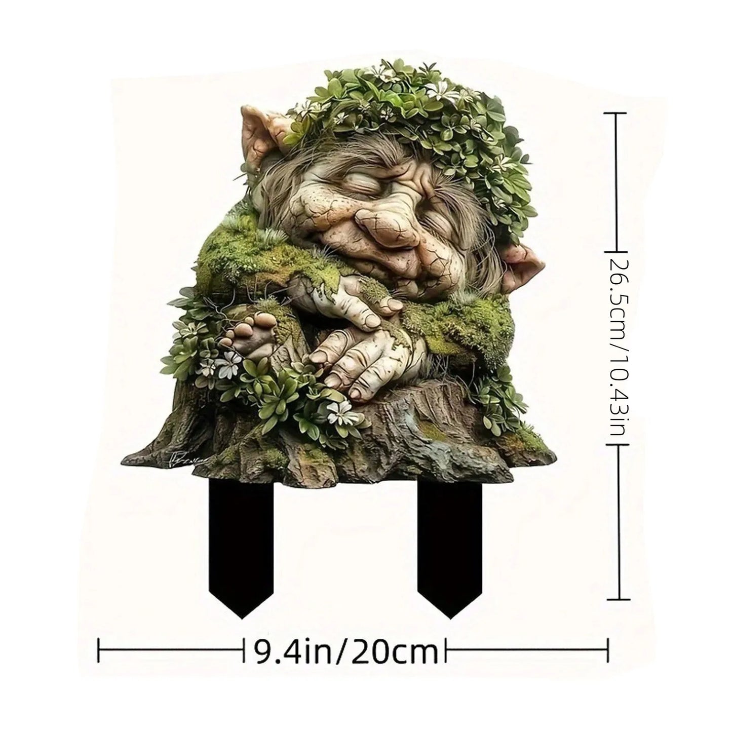 2D Flat Tree Elf Garden Stake – Waterproof Outdoor Lawn Decor