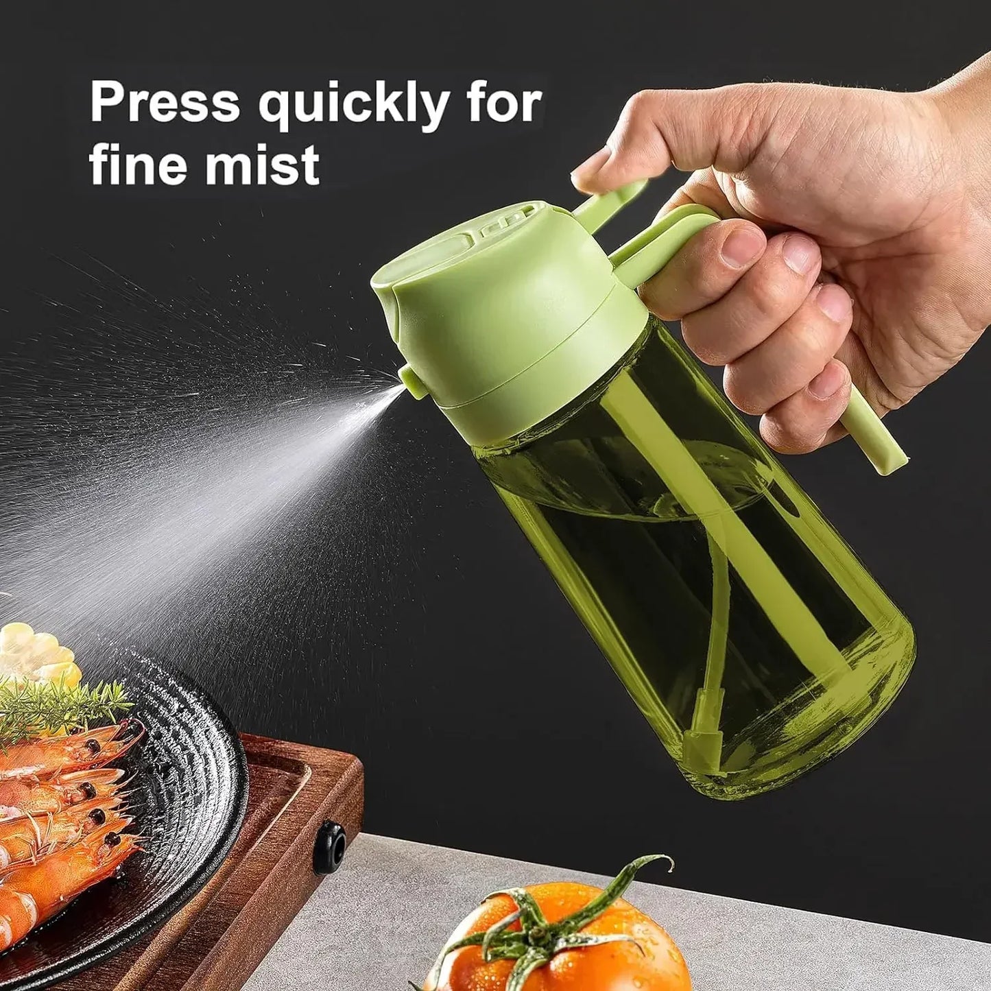 Dark Glass Olive Oil Sprayer – 500ml Lightproof Mister Bottle