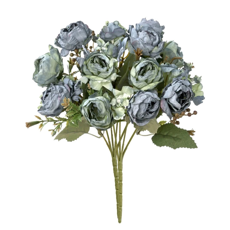 Artificial Silk Peony Bouquet – Wedding & Home Décor Faux Flowers