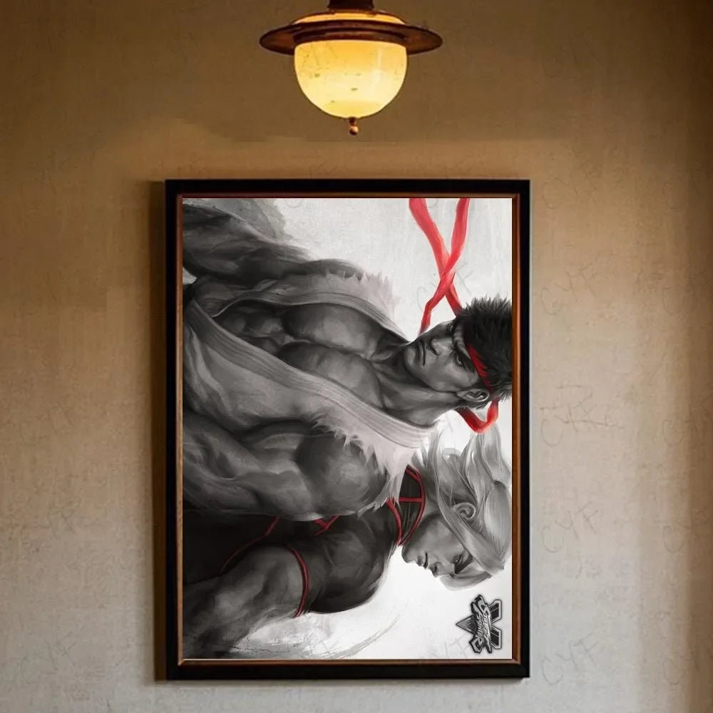 Game Street Fighter Poster Aesthetic Canvas Painting Prints Wall Art Picture for Bedroom Home Decor Peaceful Pleasures Health and Wellness