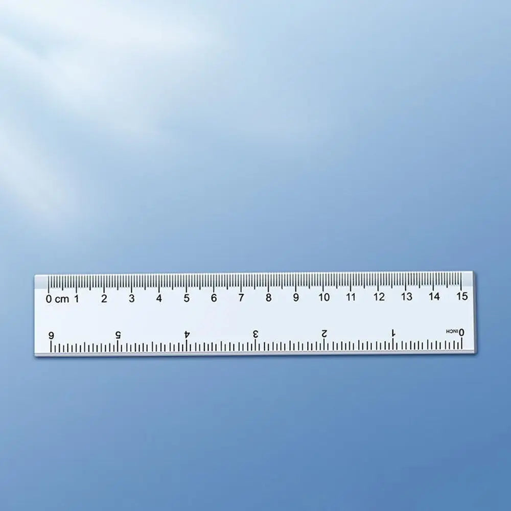 Stationery 15cm 20cm 30cm 40cm Straight Ruler Plastic Transparent Measuring Ruler Multifunction Drawing Ruler School Peaceful Pleasures Health and Wellness 15cm