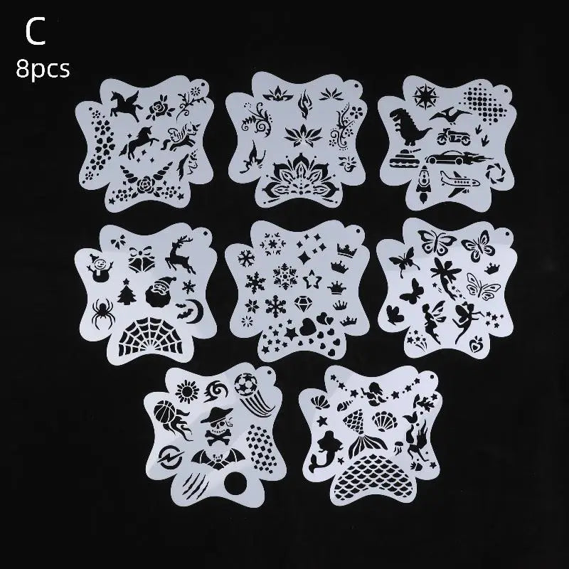 Reusable Face & Body Paint Stencils – Party Makeup Templates