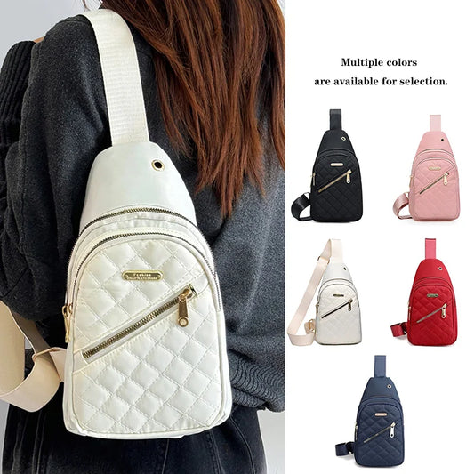 Neutral style backpack for men and women, with multiple color slanted fabric and nylon material. Suitable for travel hand bag Peaceful Pleasures Health and Wellness