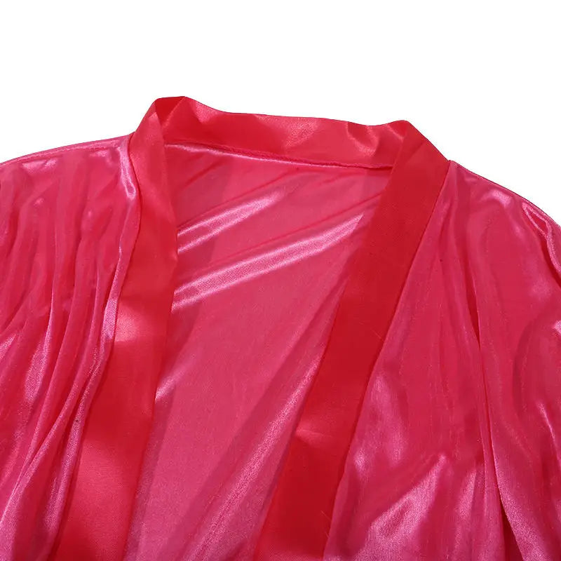 Women Sexy Imitation Ice Silk Plus Size Pajamas Nightgown Night Gown Nightwears For Ladies Sexy V-neck Sleepwear Peaceful Pleasures Health and Wellness
