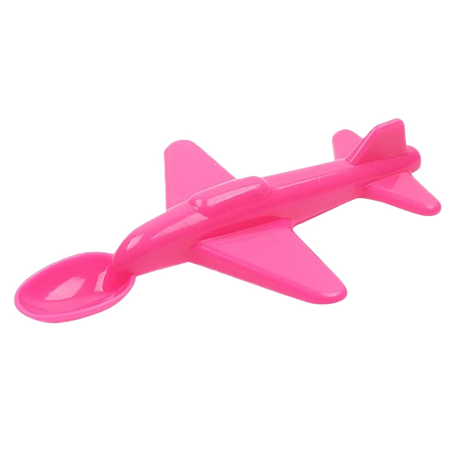 Airplane Shape Feeding Spoon For Baby Feeding Spoon Cute Tableware Safe Utensils Toddler Silicone Cutlery Training Spoon Peaceful Pleasures Health and Wellness Hot Pink One Size