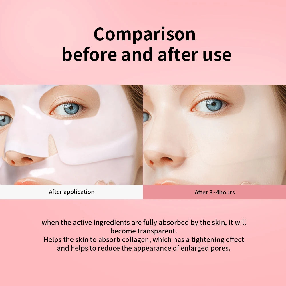 Bio-Collagen Real Deep Mask Supplement Collagen Hydrating Overnight Hydrogel Mask Elasticity Improvement Pore Minimizing Firming Peaceful Pleasures Health and Wellness