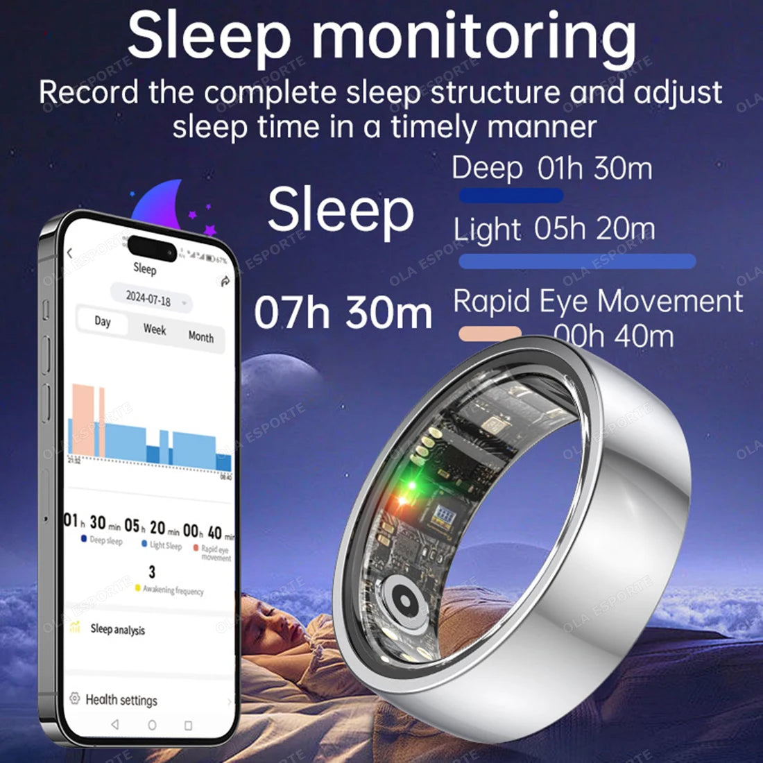 2026 New R02 Smart Ring with Charging Case for Men Women, Battery Life, 39 Days, Sleep Health Monitor, 5ATM Waterproof Smartring Peaceful Pleasures Health and Wellness