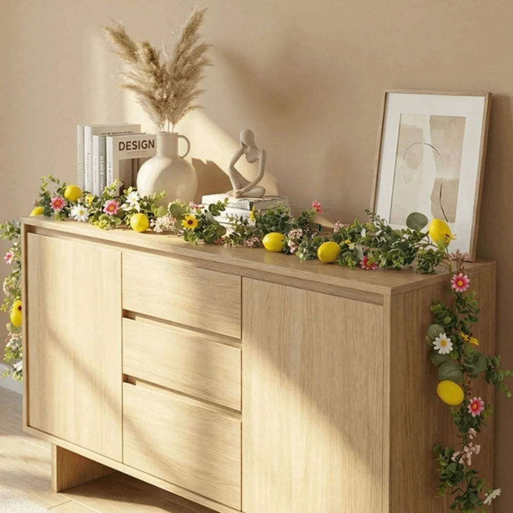 200cm Artificial Lemon Vine | Faux Silk Flower Branch Decor
