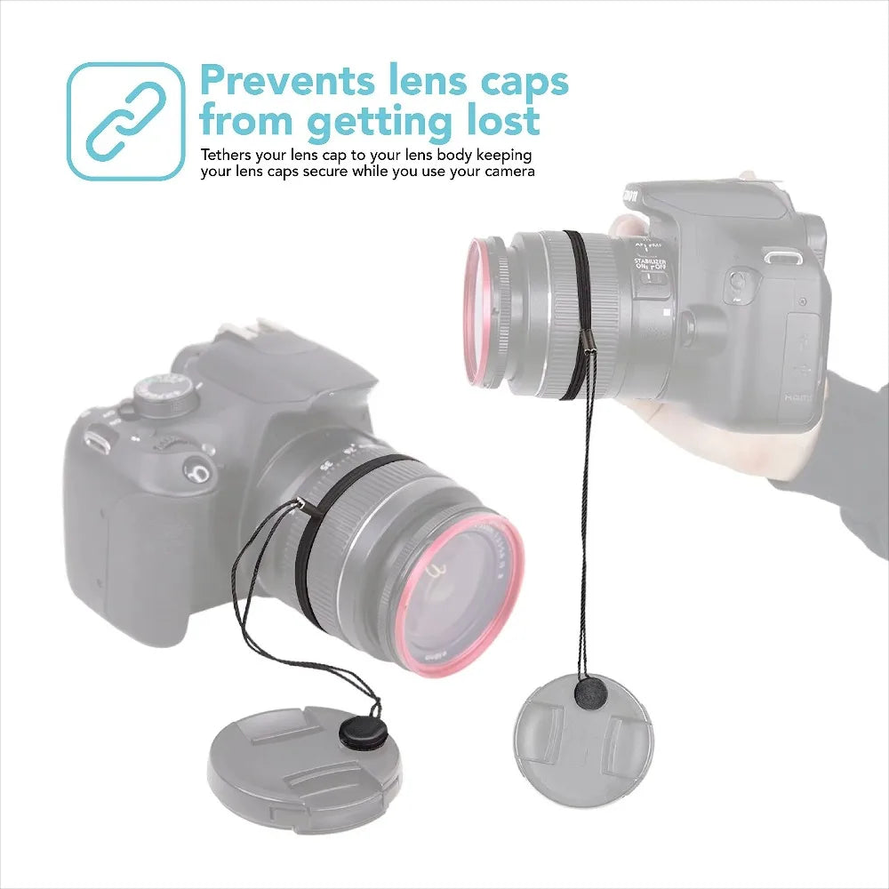 1/3/5 Pcs Camera Lens Cap Leash Keeper Holder with Elastic String Compatible with Universal DSLR SLR Mirrorless Cameras Video Peaceful Pleasures Health and Wellness