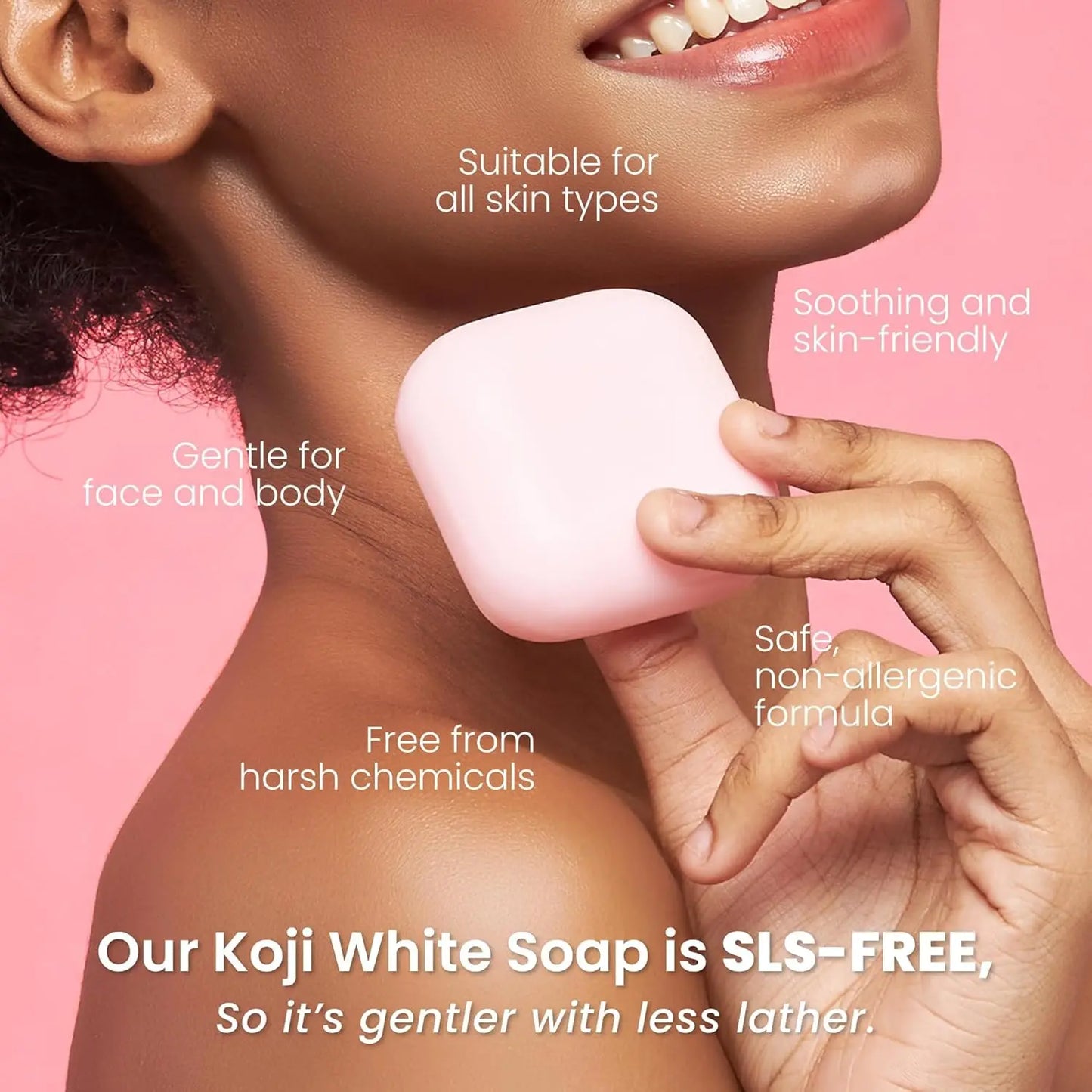 Kojic Acid Soap For Face And Body Bath More Radiant Gentle Cleansing Soap For Women Create a more even-looking Light Beige﻿﻿ Peaceful Pleasures Health and Wellness