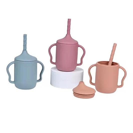 Kids' Food-Grade Silicone Straw Cup | Spill-Proof 350ml Kids Silicone Straw Cup Peaceful Pleasures Health and Wellness