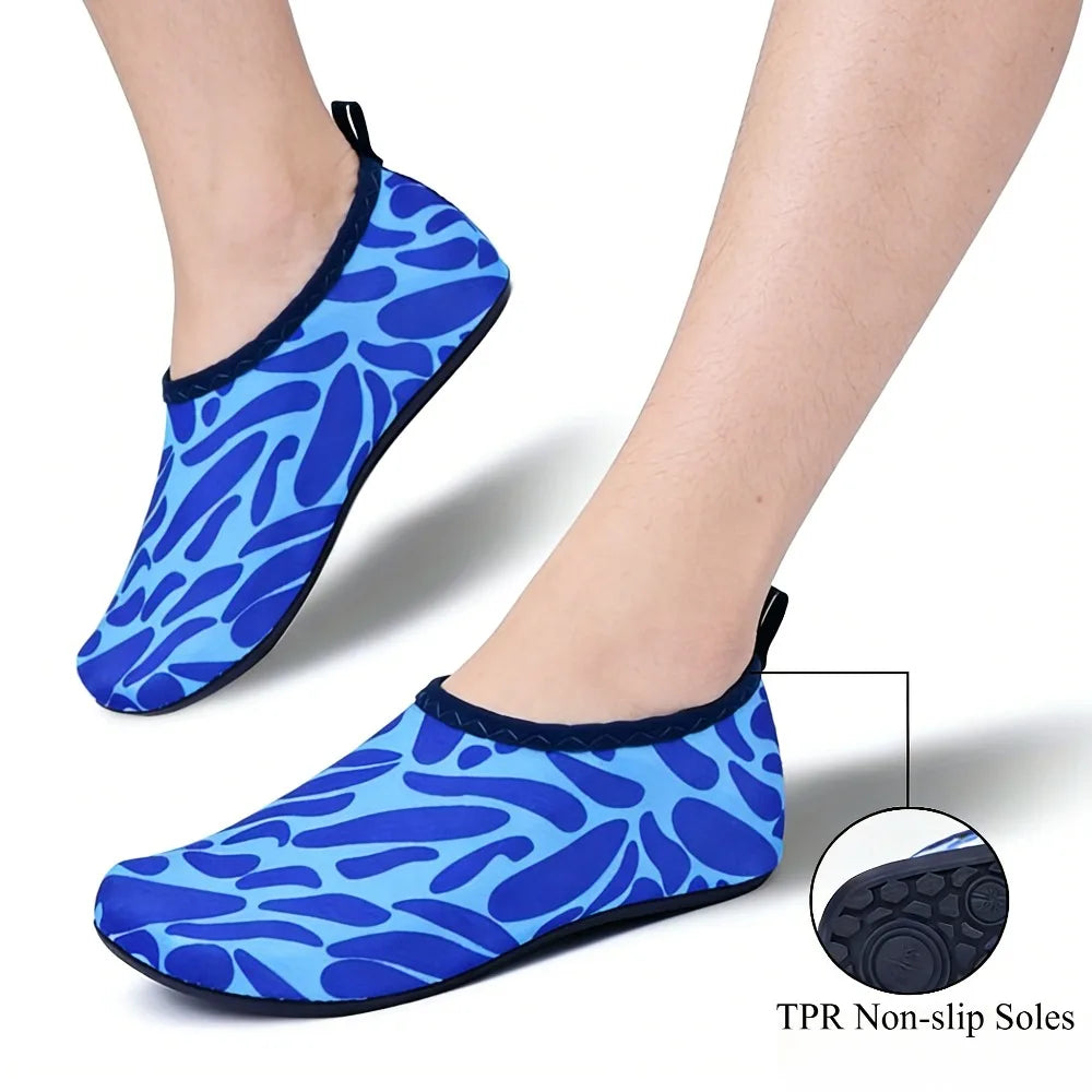 Men Women Quick Dry Water Shoes Non-Slip Barefoot Swimming Diving Socks for Summer Beach Surf Pool Multicolor Peaceful Pleasures Health and Wellness
