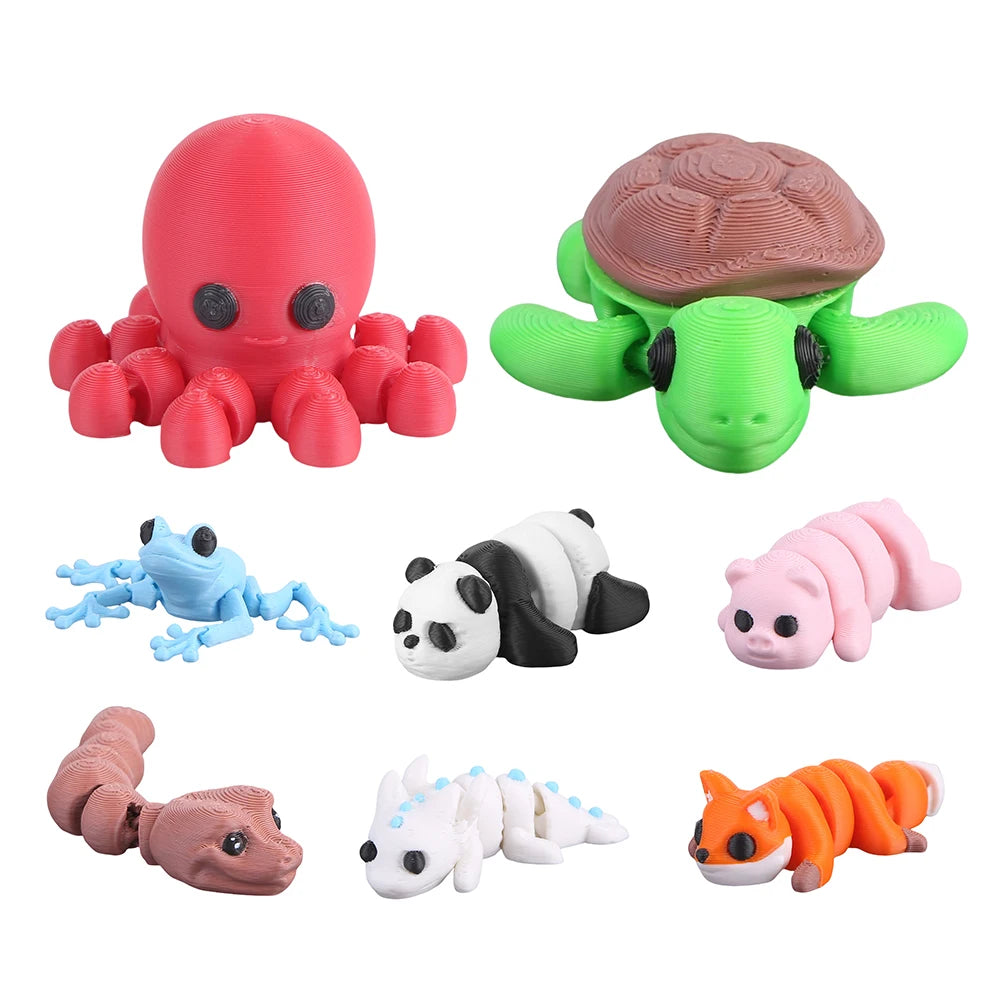 3D Printed Mini Animal Figurines Set – 8 or 16 Pcs | Kids Gift