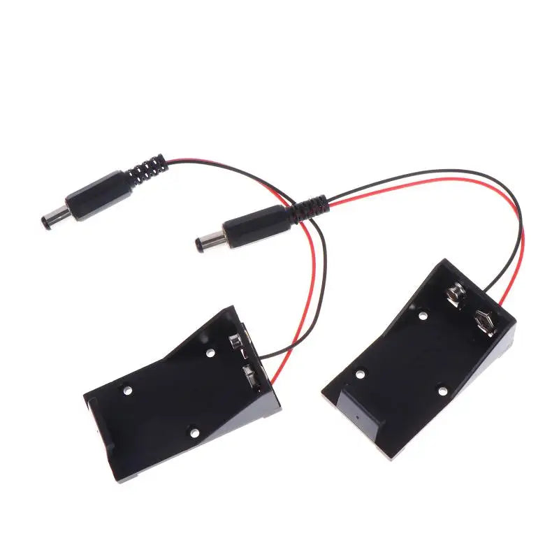 2Pcs/pack 9V Battery Clip Holder Case Box With Wire Leads DIY Interface Accessories Peaceful Pleasures Health and Wellness