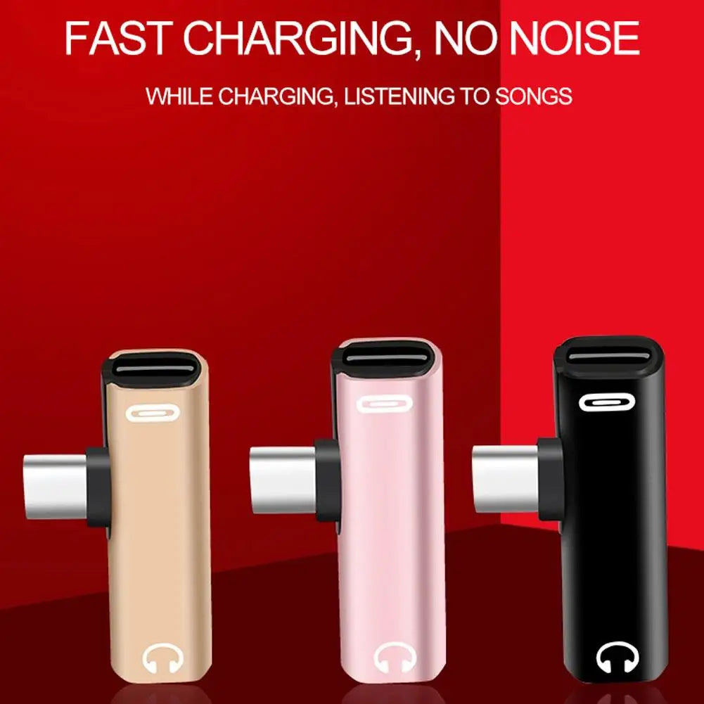 2-in-1 USB-C to 3.5mm Audio Adapter & Type-C Charging Cable