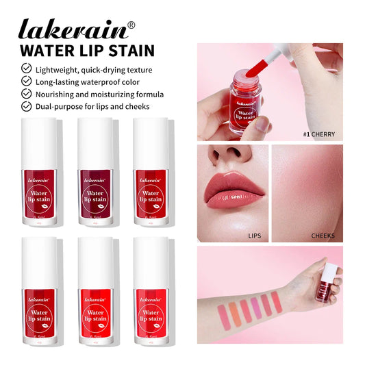 Lakerain Water Lip Stain – Long-Lasting Waterproof Lip Gloss Lip Stain Gloss Oasis Select