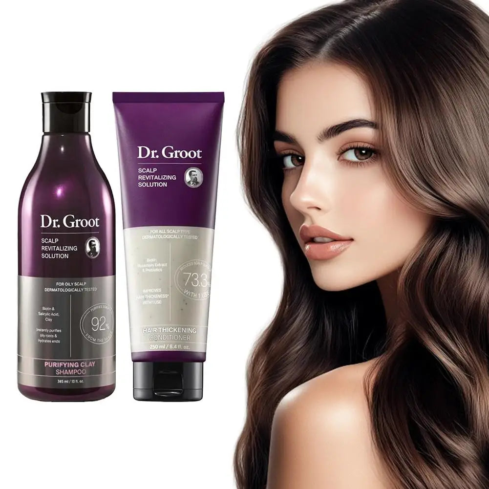 Dr.Groot Shampoo Conditioner Set Hair Loss Treatments Nourish Smoothing Thickening Scalp Hair Care Products Peaceful Pleasures Health and Wellness