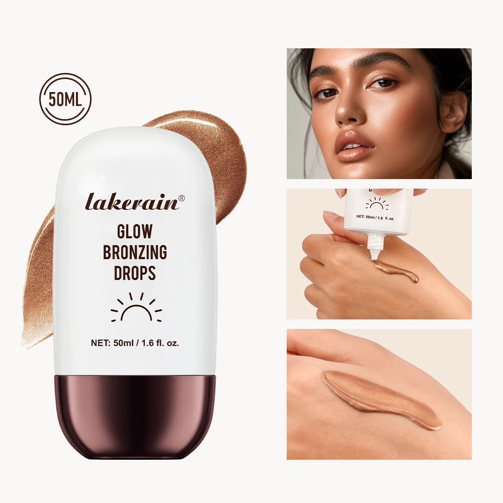 Glow Bronzing Drops Face Peptide Serums Liquid Bronzer Cream Hydrating Makeup For An Everyday Radiant Glow Summer Glow Peaceful Pleasures Health and Wellness