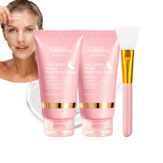 Collagen Night Mask Peel Off - 2 Pcs Gel Treatment Peaceful Pleasures Health and Wellness Each 75 ml
