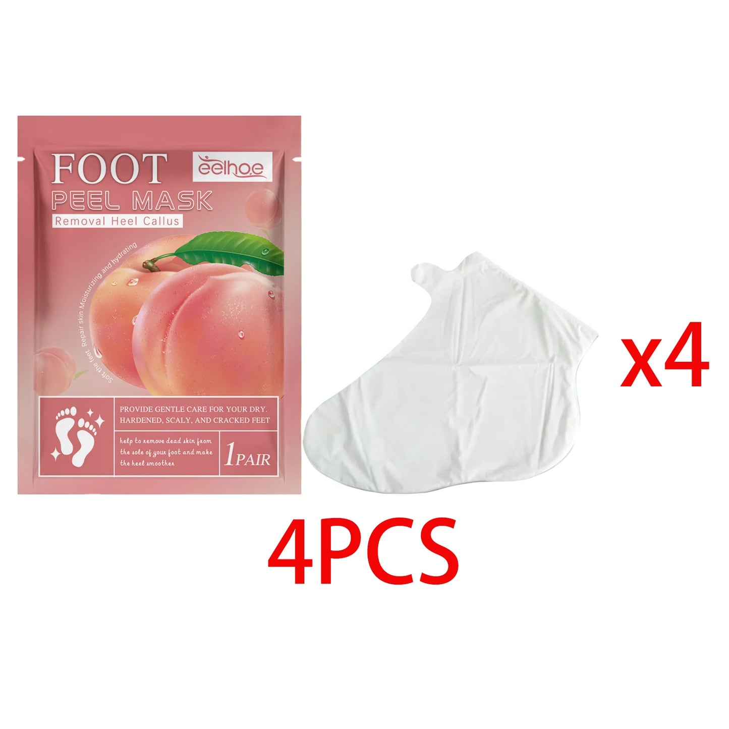 Peach Exfoliating Foot Mask Booties | Dead Skin Removal Socks