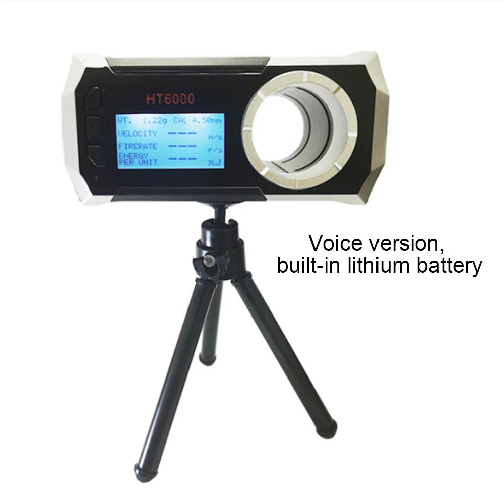 LCD Screen Bullet Firing Speed Chronograph HT6000 Shooting Screen Velometer Air Gun Paintball Gun Speed APP Smart Speed Tester Peaceful Pleasures Health and Wellness Voice version