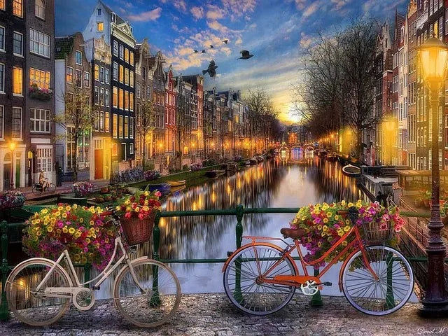 Diamond Painting Street Landscape Kit | Mosaic Art for Adults & Kids