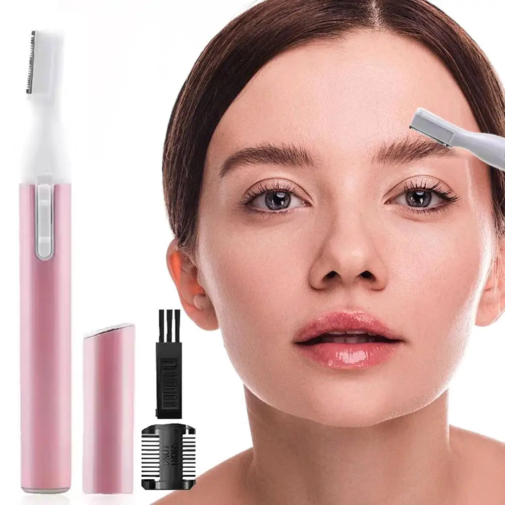 All-in-1 Facial Hair Trimmer with Rinseable Blades for Women, Battery-Powered for Eyebrows, Face Hair, Nose, Ear, Light Grooming Peaceful Pleasures Health and Wellness