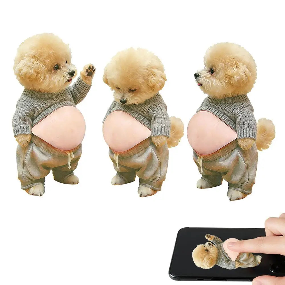 Shiba Inu 3D Silicone Stress Relief Stickers – Cute Dog Decor 3-Pack