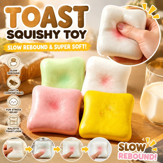 Toast Squishy Slow Rebound Fidget Toy – Soft TPR Squeeze Squishy Fidget Toy Peaceful Pleasures Health and Wellness