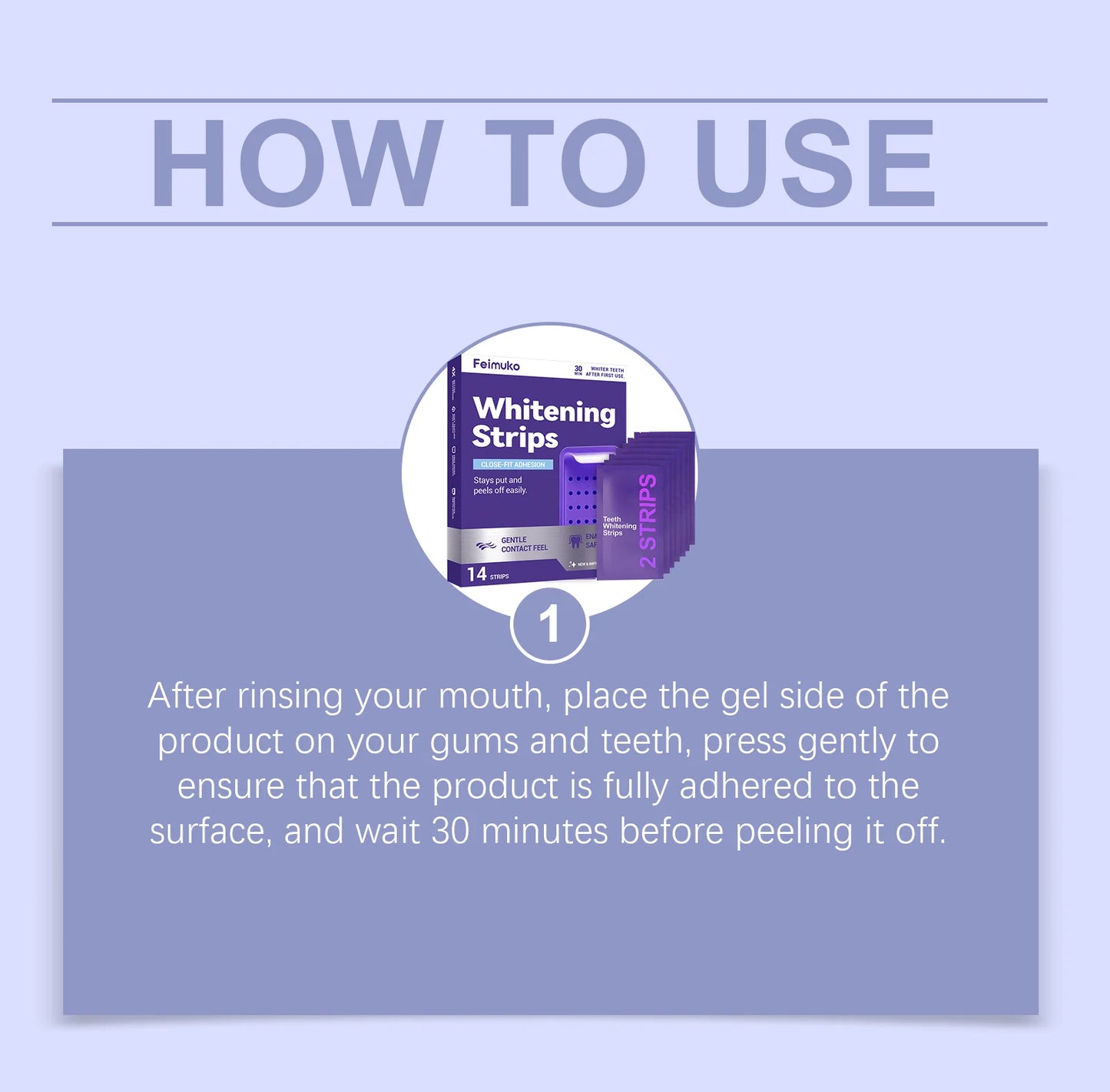 Purple Teeth Brightening Strips | Mint, Enamel Safe, 14 ct