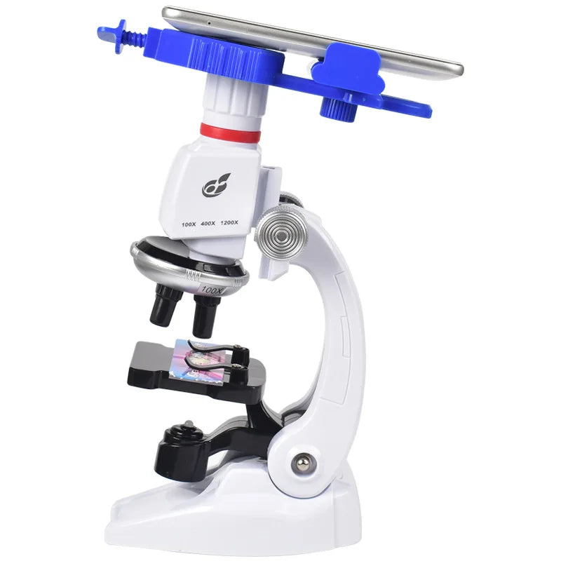 Children Microscope Biology Lab Led School Science Experiment Kit Education Scientific Toys Gifts for Kids Scientist Peaceful Pleasures Health and Wellness