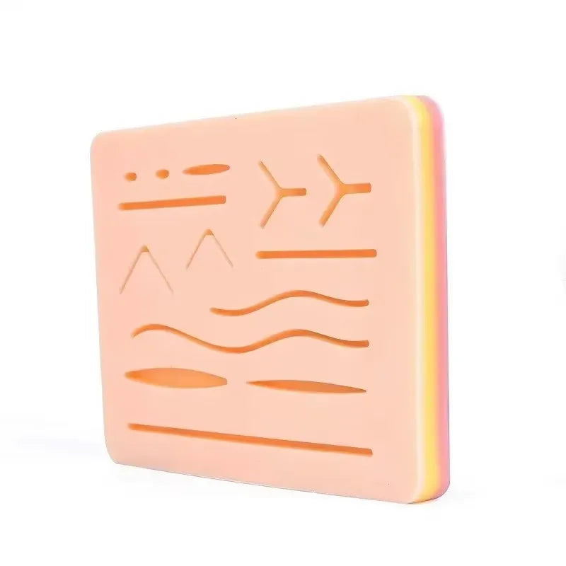 Silicone Skin Pad Suture Training Kit Surgical Wound for Surgeon Medical Practice Training Traumatic Suture Practice Skin Use Peaceful Pleasures Health and Wellness Option B