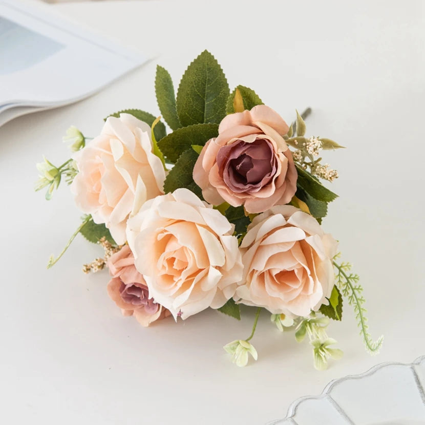 Artificial Silk Rose Bouquet – Wedding & Home Decor