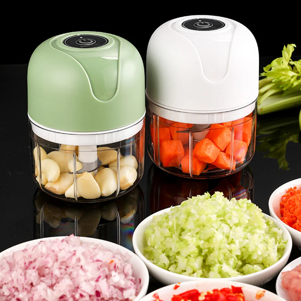 Electric Garlic Press And Ginger Masher One-Touch Operation For Effortless Chopping Space-Saving Countertop Organization Peaceful Pleasures Health and Wellness