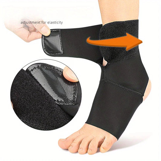 1pc Compression Ankle Support Sleeve Adjustable Elastic Ankle Brace for Basketball Running Fitness Anti-Sprain Peaceful Pleasures Health and Wellness
