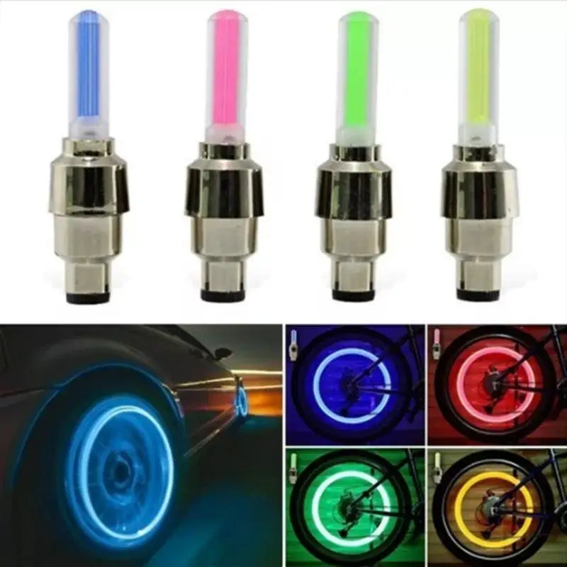 LED Bicycle Valve Light for Night Riding Safety Peaceful Pleasures Health and Wellness