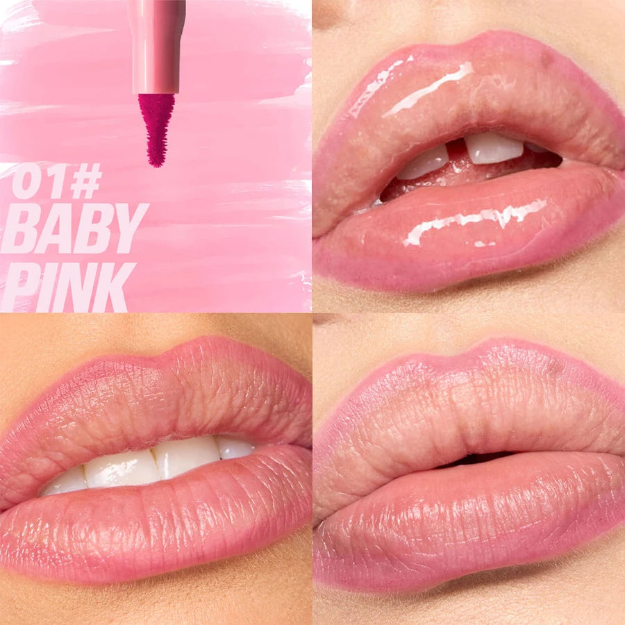 Velvet Matte Waterproof Lip Liner Pencil – Nude & Cherry Red