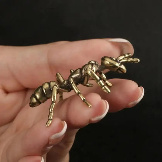 Brass Ant Figurines Miniature Simulation Insect Desk Ornament Table Peaceful Pleasures Health and Wellness
