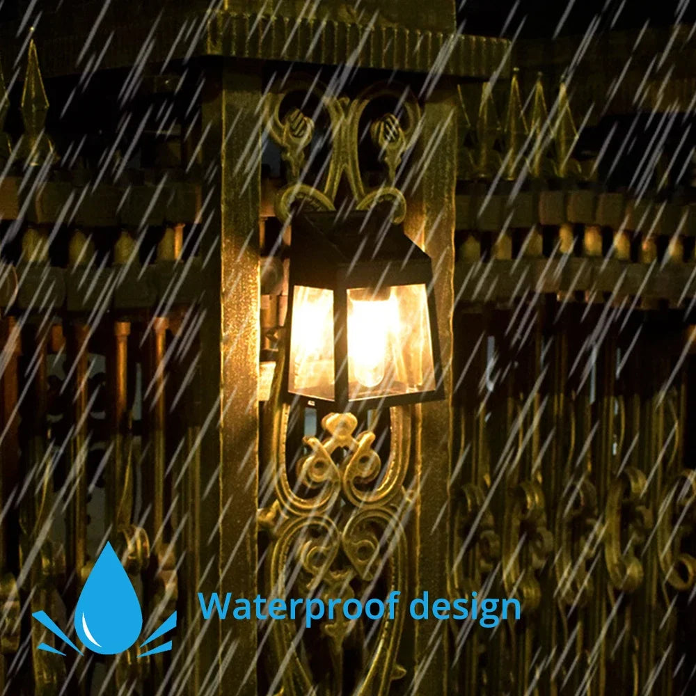 Solar LED Wall Light IP65 Waterproof Outdoor Garden Lamp
