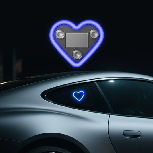 Solar Heart-Shaped RGB LED Car Atmosphere Light | Color-Changing Car Atmosphere Light Peaceful Pleasures Health and Wellness